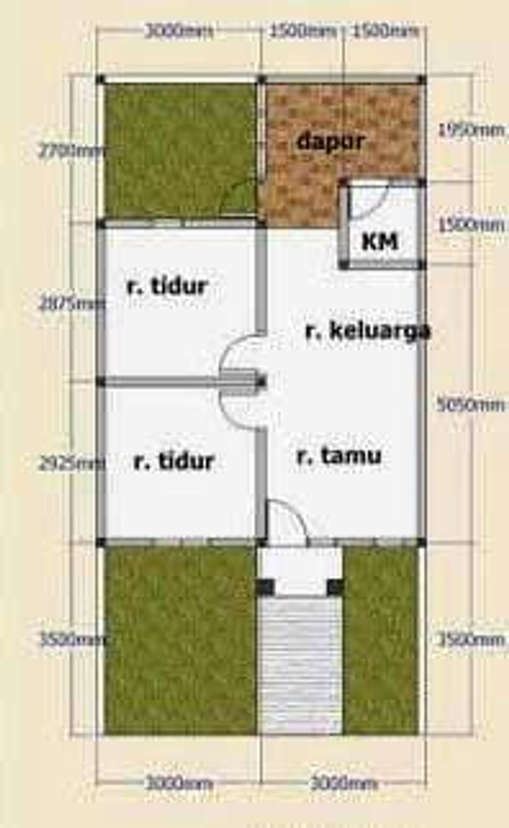 foto denah rumah tipe 36 perumahan Perumahan Tebo Makmur