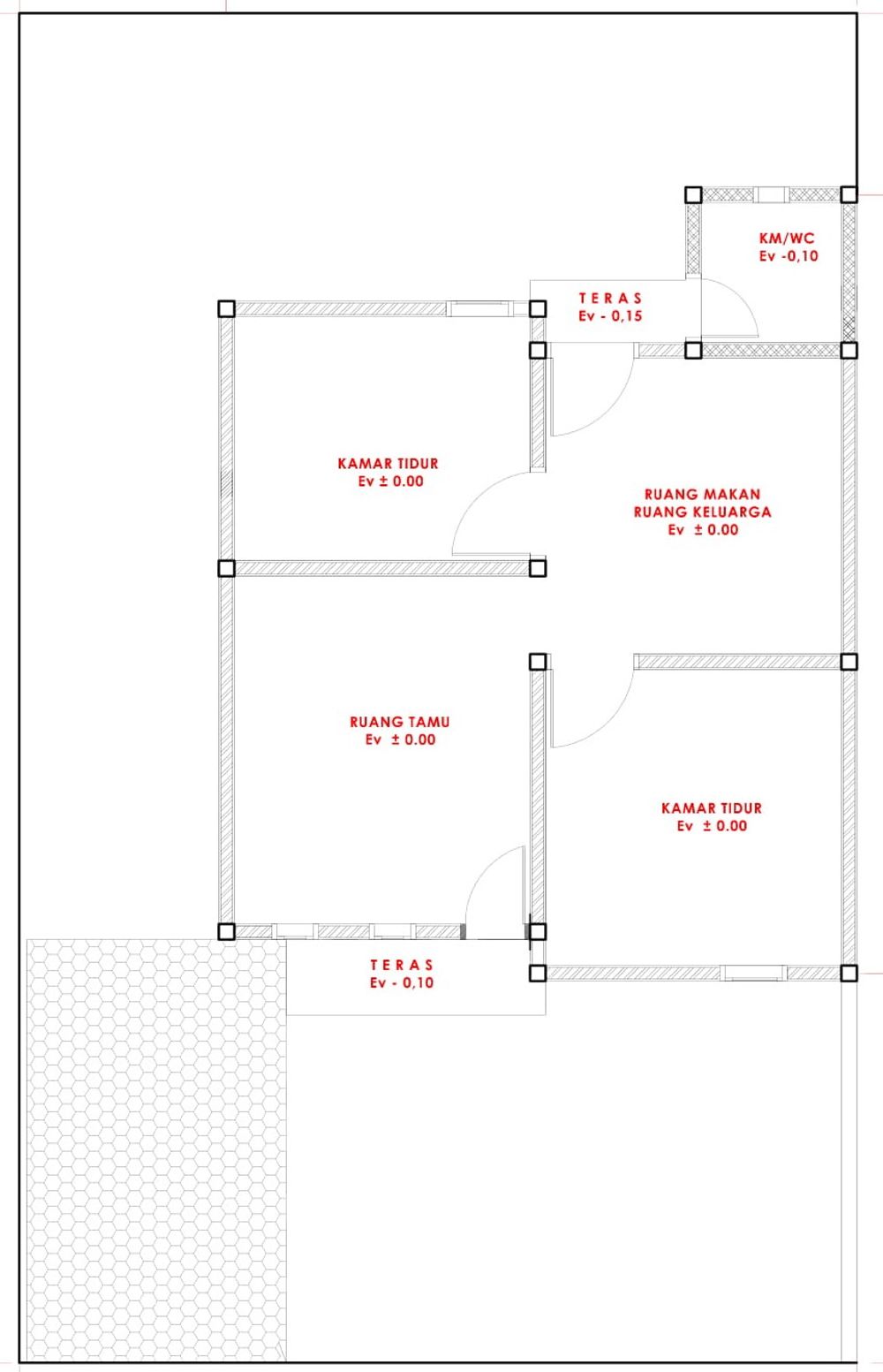 foto denah rumah tipe 36/104 perumahan Bukit Baliase Indah 3