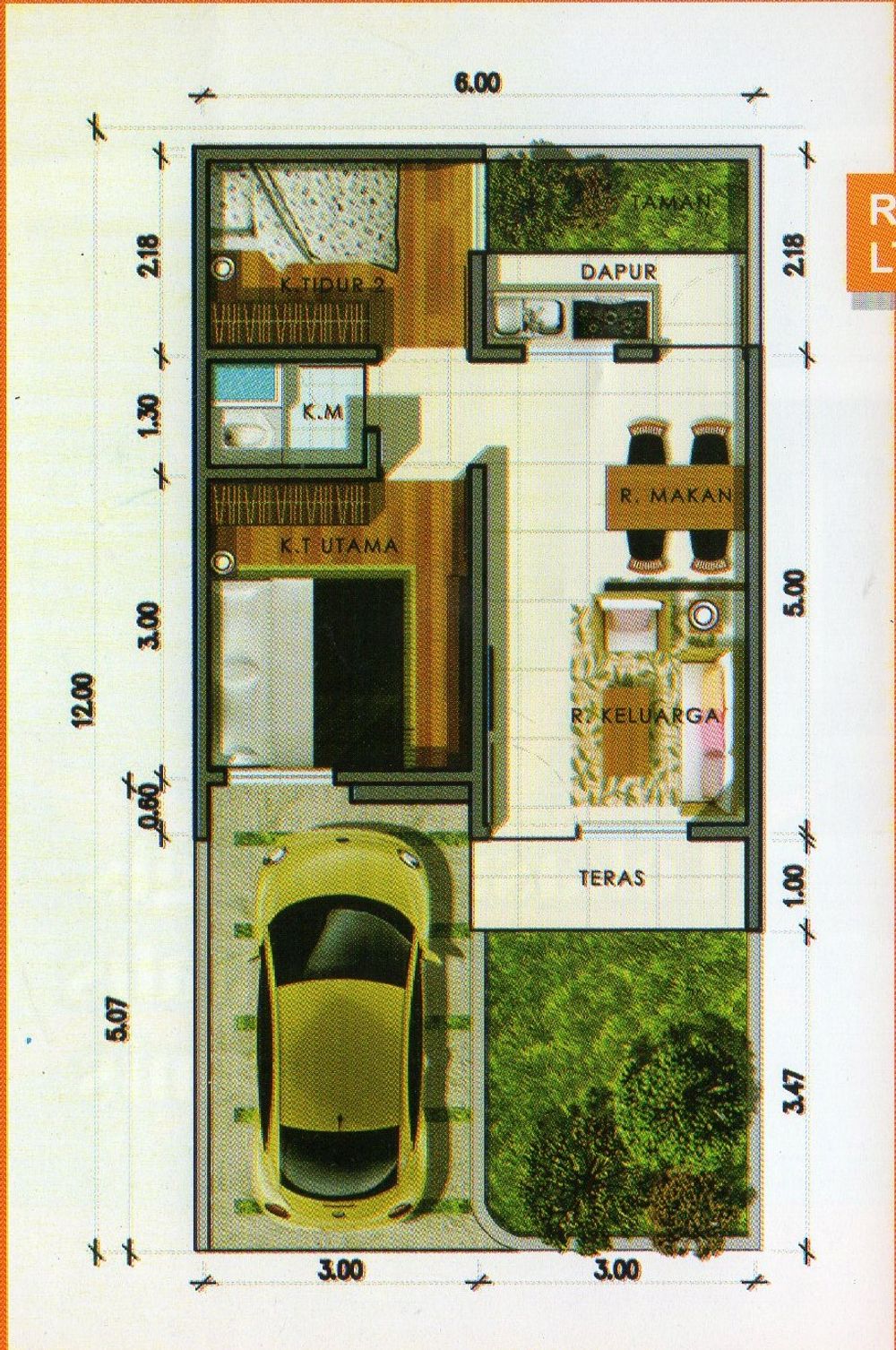 foto denah rumah tipe 36 perumahan Perumahan Sembada Residence