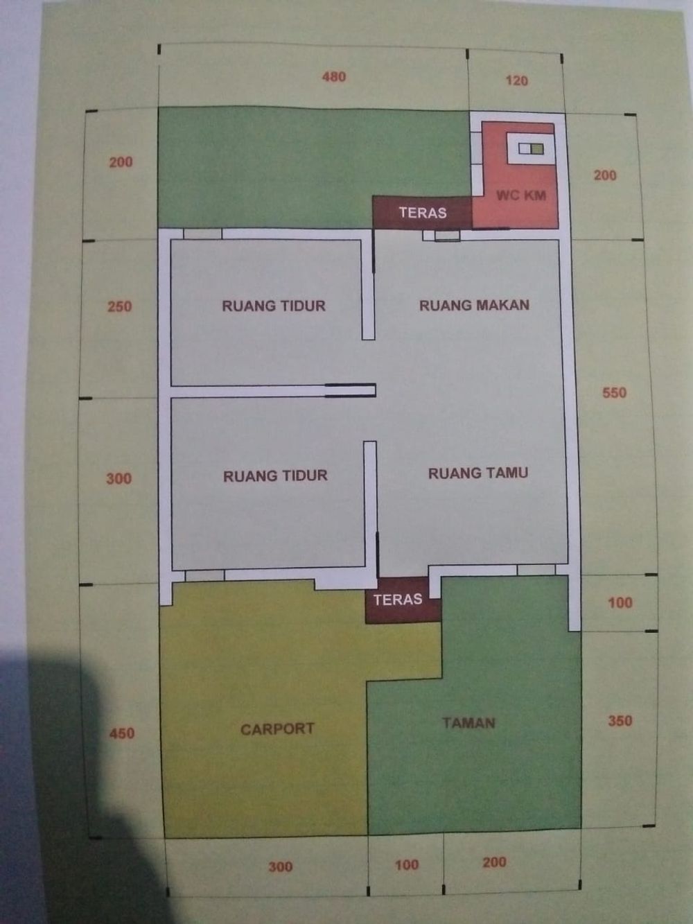 foto denah rumah tipe 36/72 perumahan DIGAYU RESIDENCE