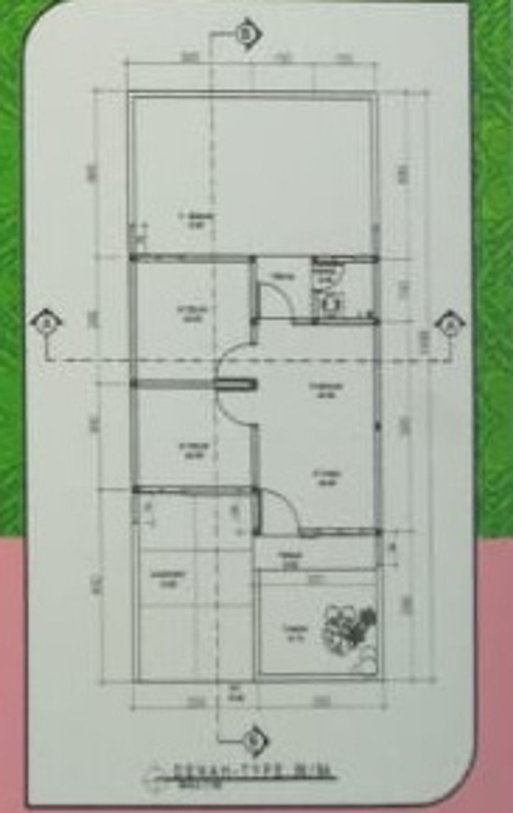 foto denah rumah tipe 36 perumahan GRAHA NATAR RESIDENCE