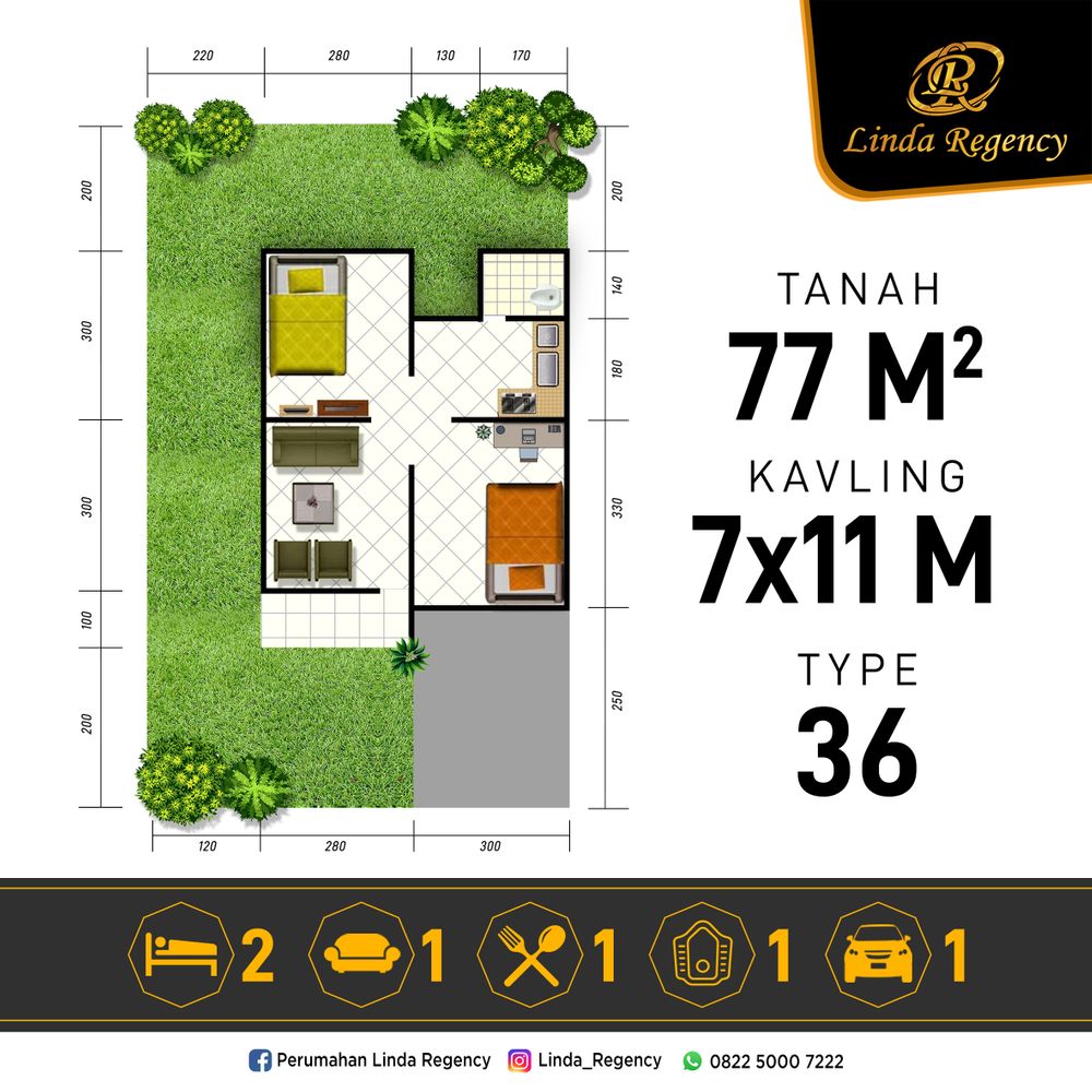 foto denah rumah tipe 36 FLPP perumahan LINDA REGENCY 9