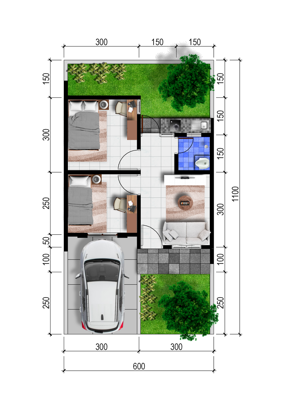 foto denah rumah tipe SAFIR perumahan PESONA LENTERA RESIDENCE