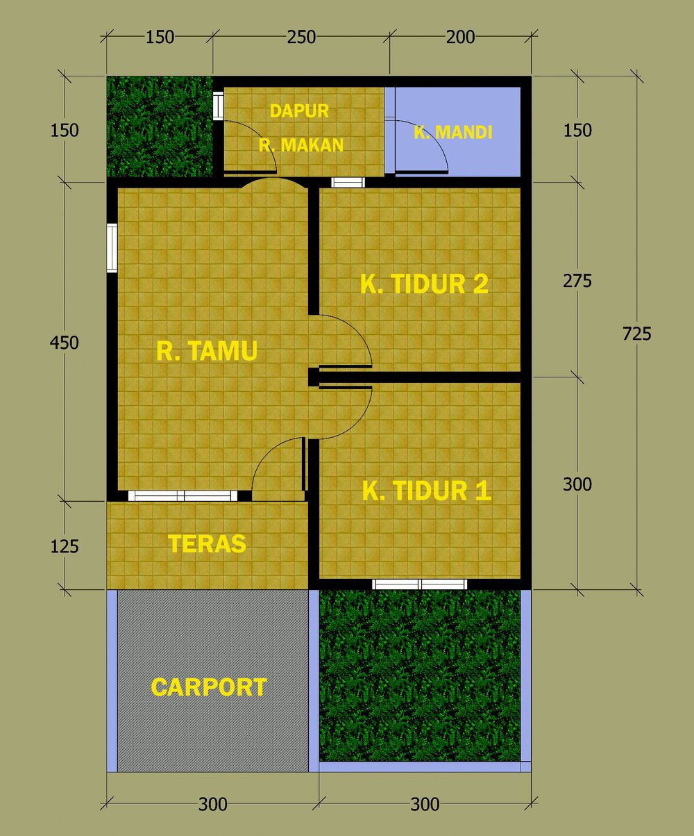 foto denah rumah tipe 36/120 perumahan PURI HIDAYAH I