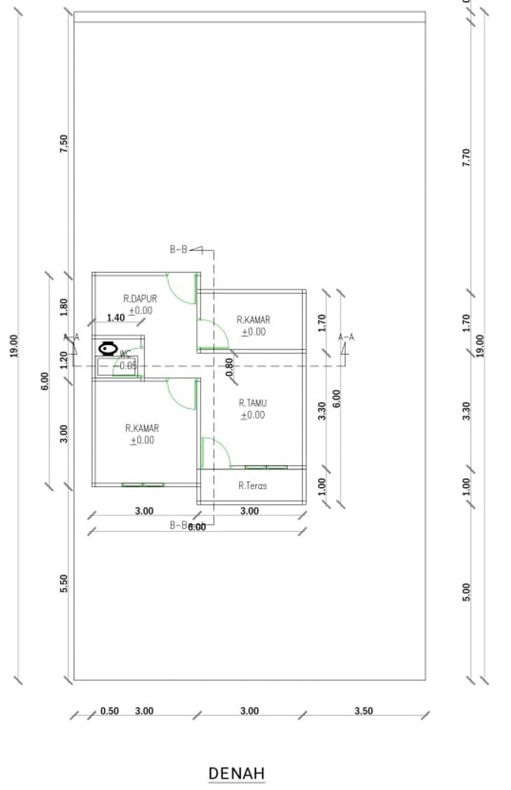 foto denah rumah tipe 36 perumahan GEMILANG RESIDENCE