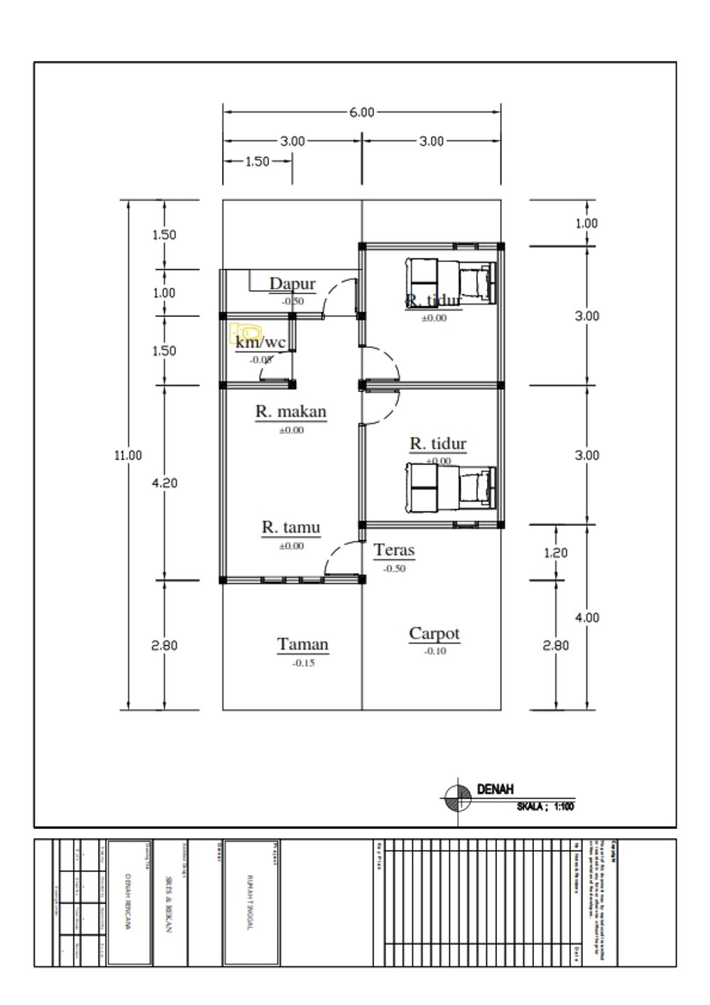 foto denah rumah tipe 36 perumahan DIANDRA PEMANGGILAN RESIDENCE