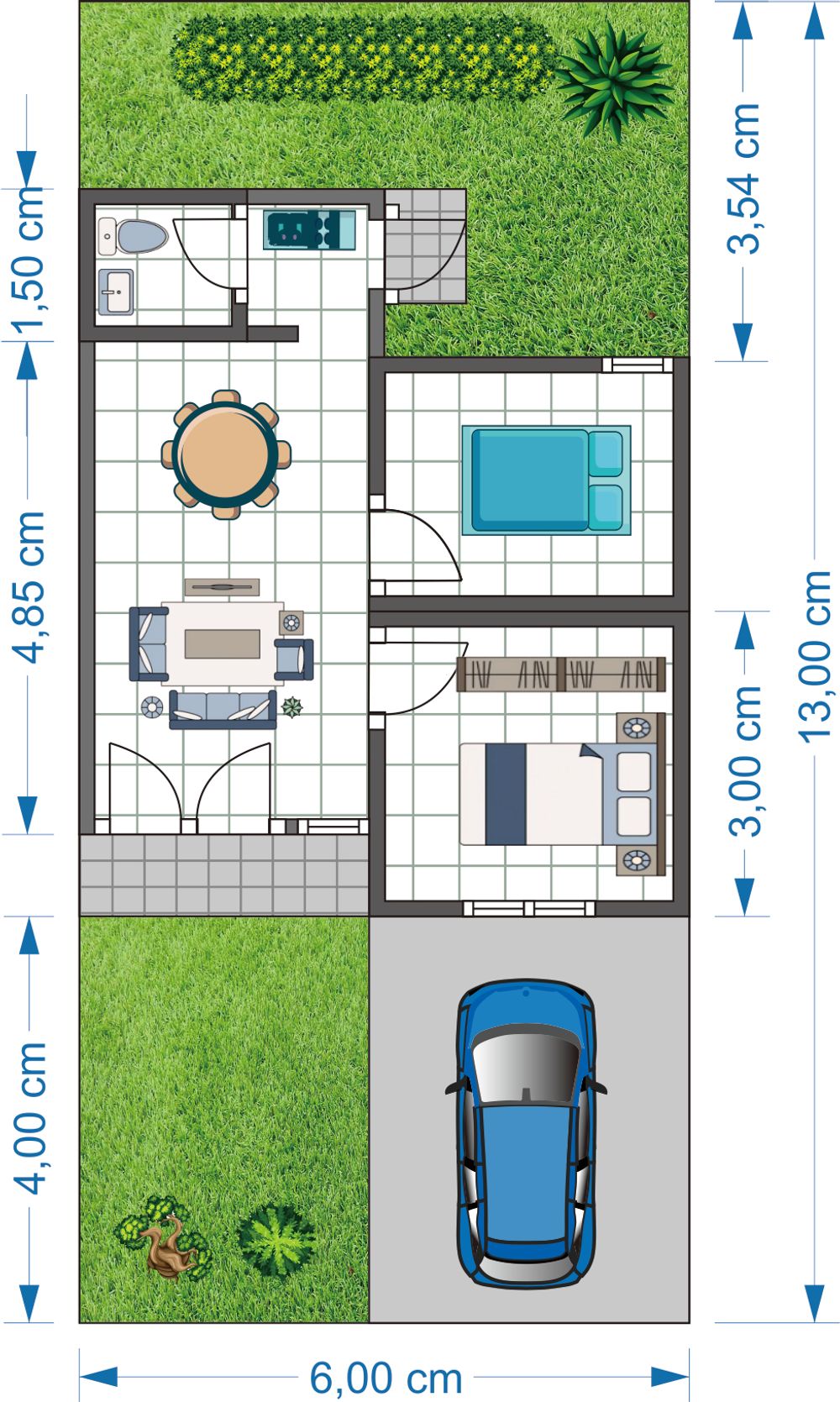 foto denah rumah tipe 36 perumahan GRIYA AKNUR MANDIRI 3