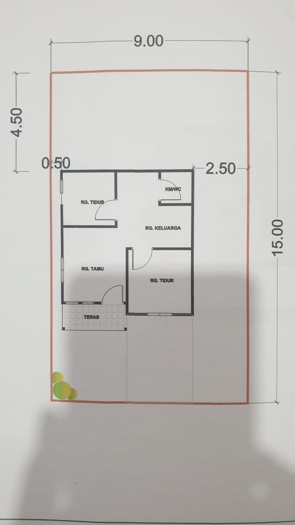 foto denah rumah tipe 36 perumahan GRIYA FAVE PERMATA 2