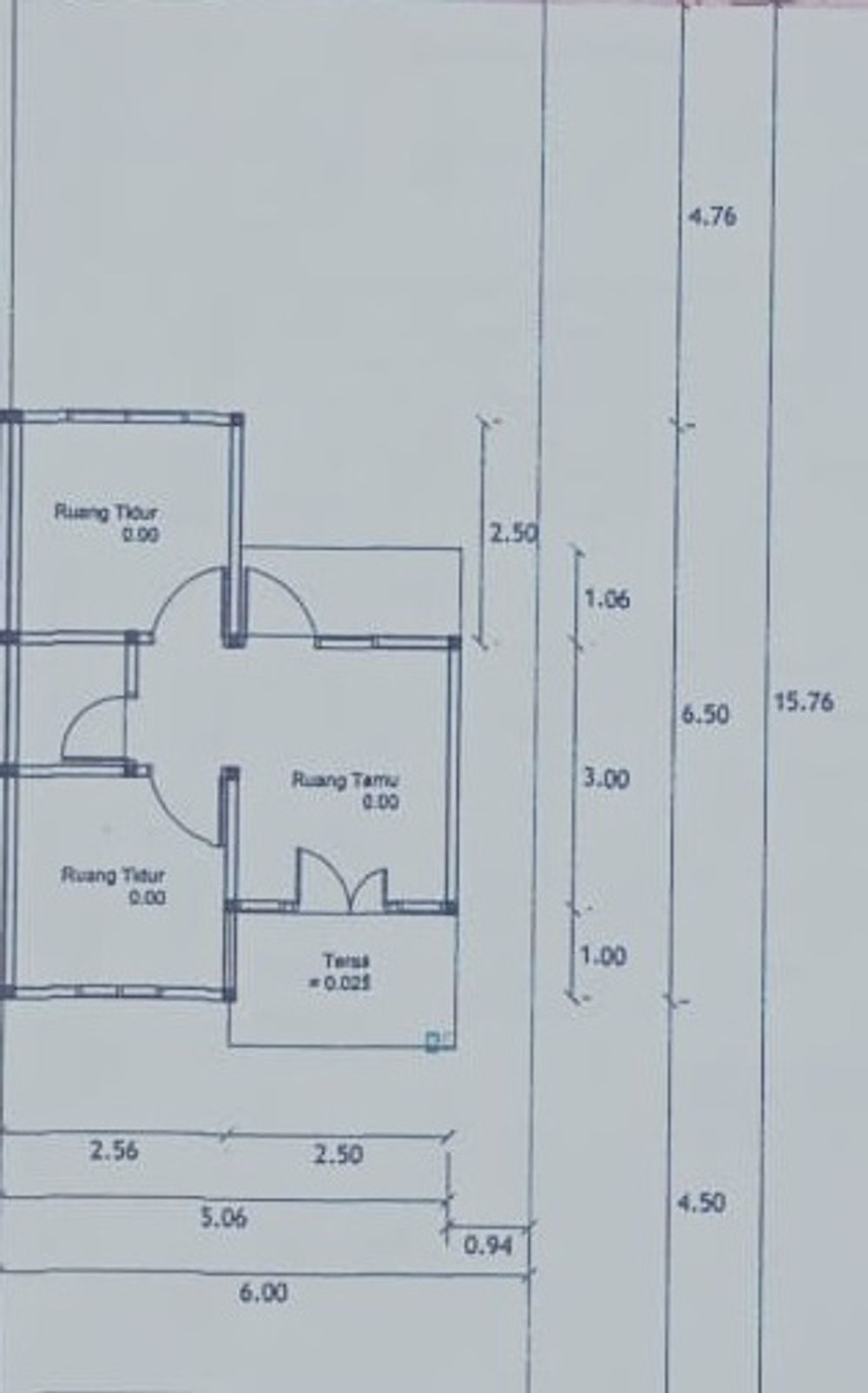 foto denah rumah tipe 27/100 perumahan PERUMAHAN PENIMBUNG ASRI
