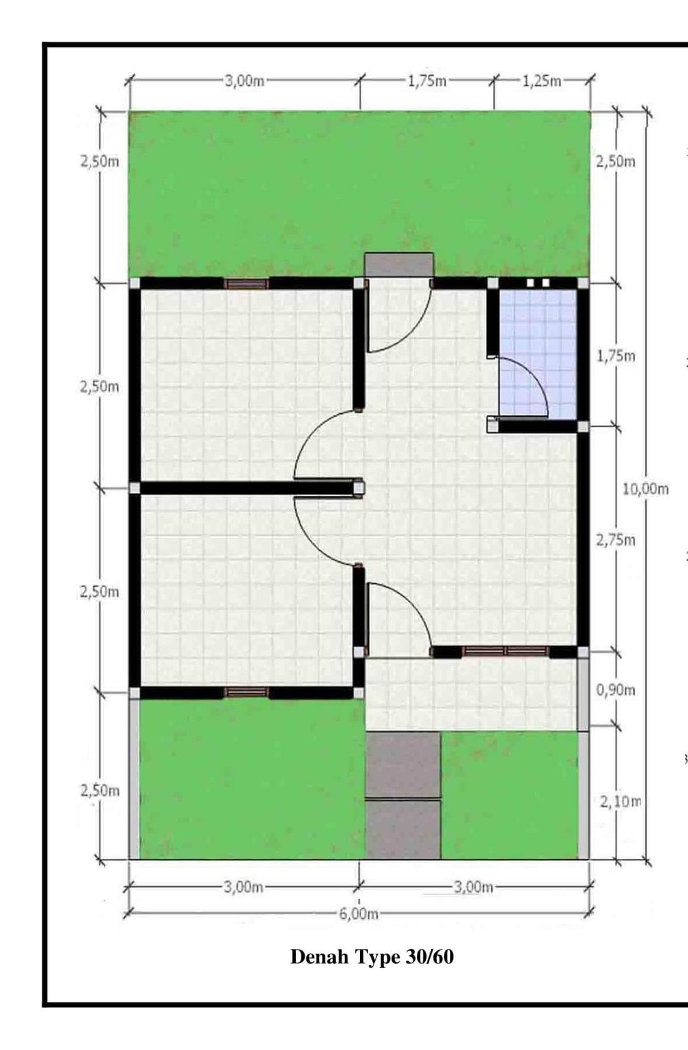 foto denah rumah tipe 30/60 perumahan GRIYA SENGON INDAH TAHAP 4