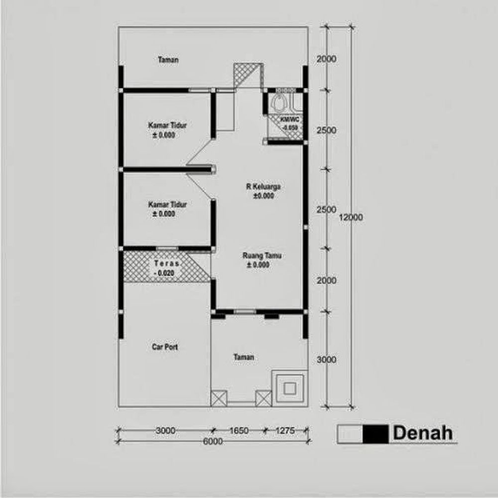 foto denah rumah tipe T.36 Subsidi perumahan ALAM BARAJO 3