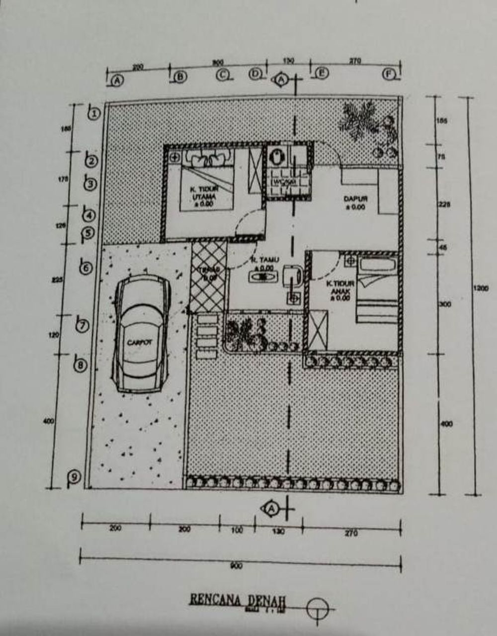 foto denah rumah tipe RHS 36 perumahan VILLA PERSADA SEROJA