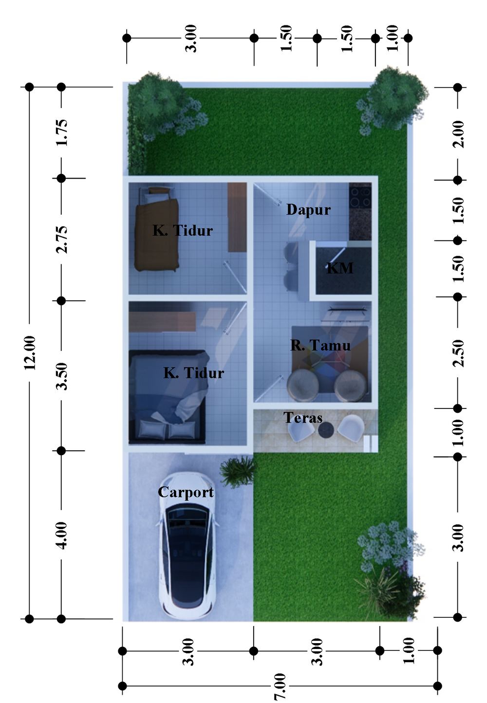 foto denah rumah tipe 36+ perumahan ARFEN RESIDENCE II