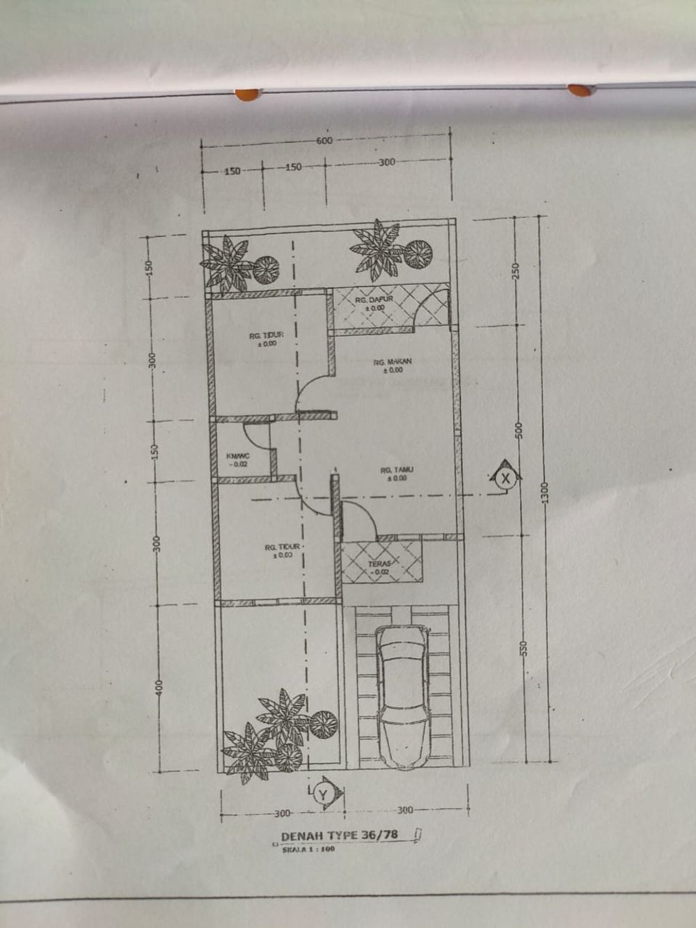 foto denah rumah tipe 36/78 perumahan Griya permata sari Galung maloang 2