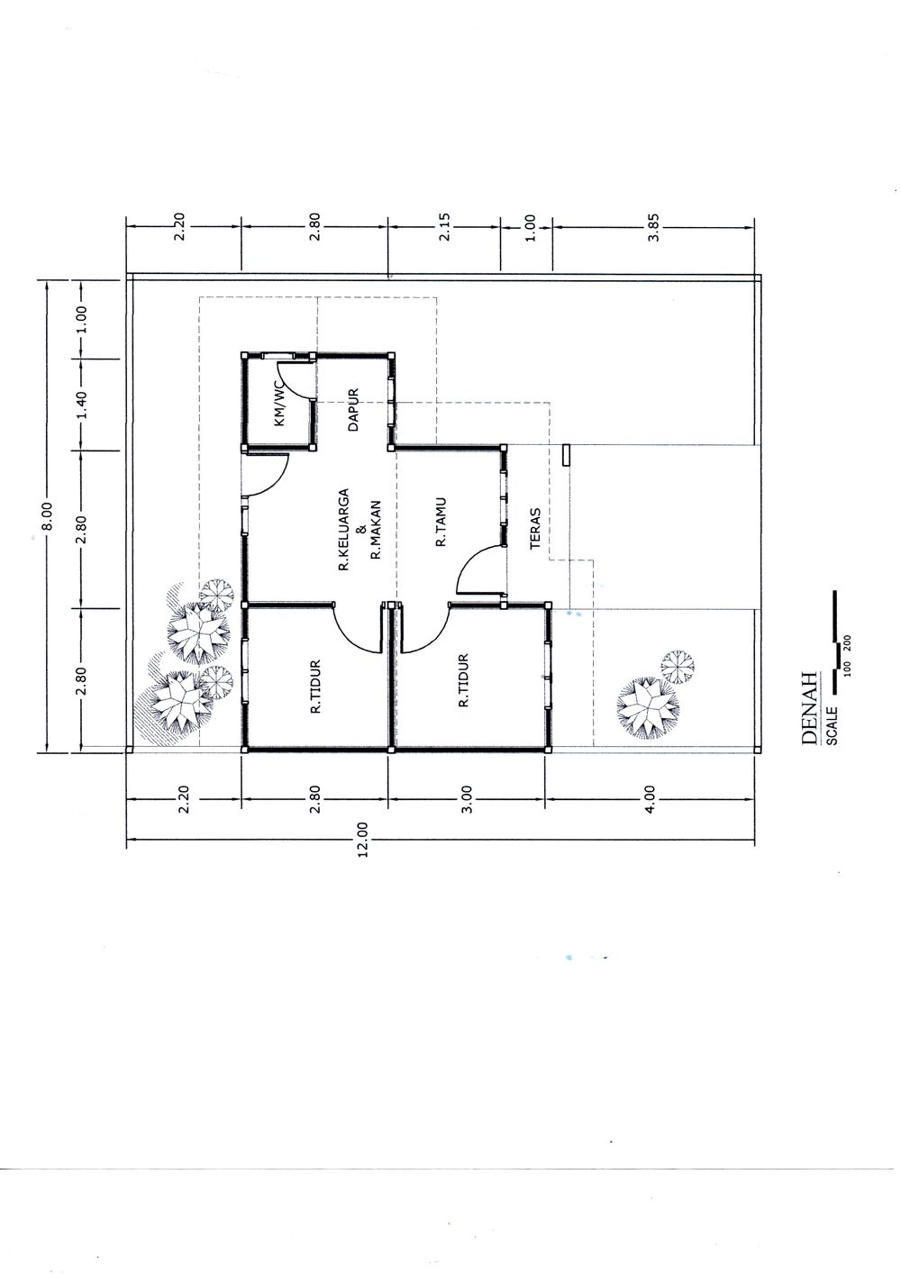 foto denah rumah tipe 36/102 perumahan Residence 73 III