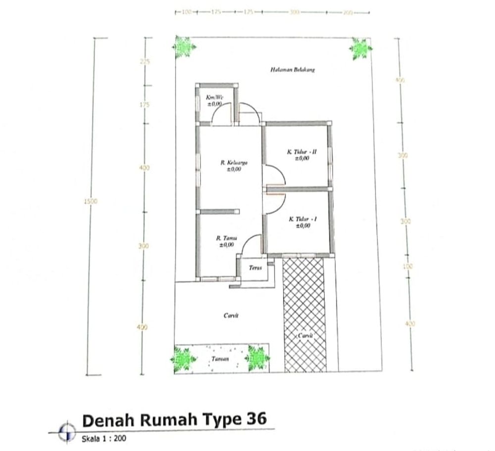 foto denah rumah tipe KIS - I perumahan KARYA INDAH RESIDENCE