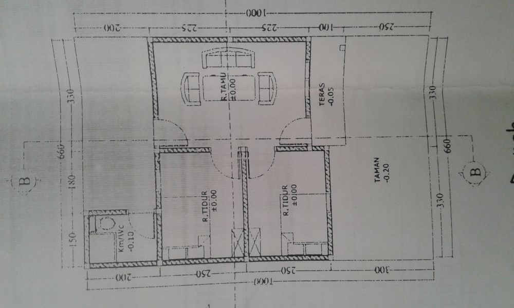 foto denah rumah tipe 36 perumahan BENGAWAN INDAH