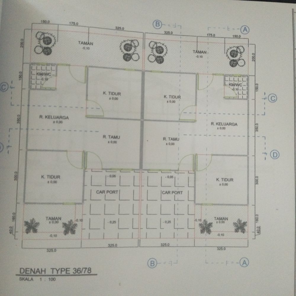 foto denah rumah tipe 36 perumahan Muai Permata