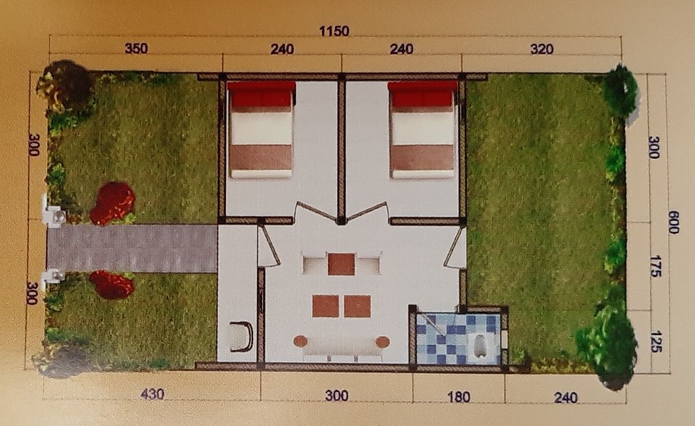 foto denah rumah tipe 30 perumahan Cluster Wijaya Kusuma Tahap 2