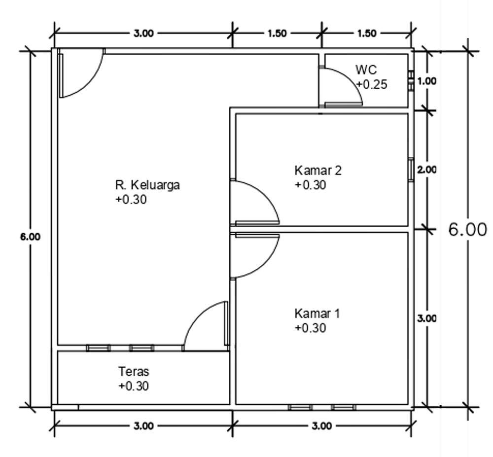 foto denah rumah tipe 36 HARGA BARU perumahan Damara Residence 2