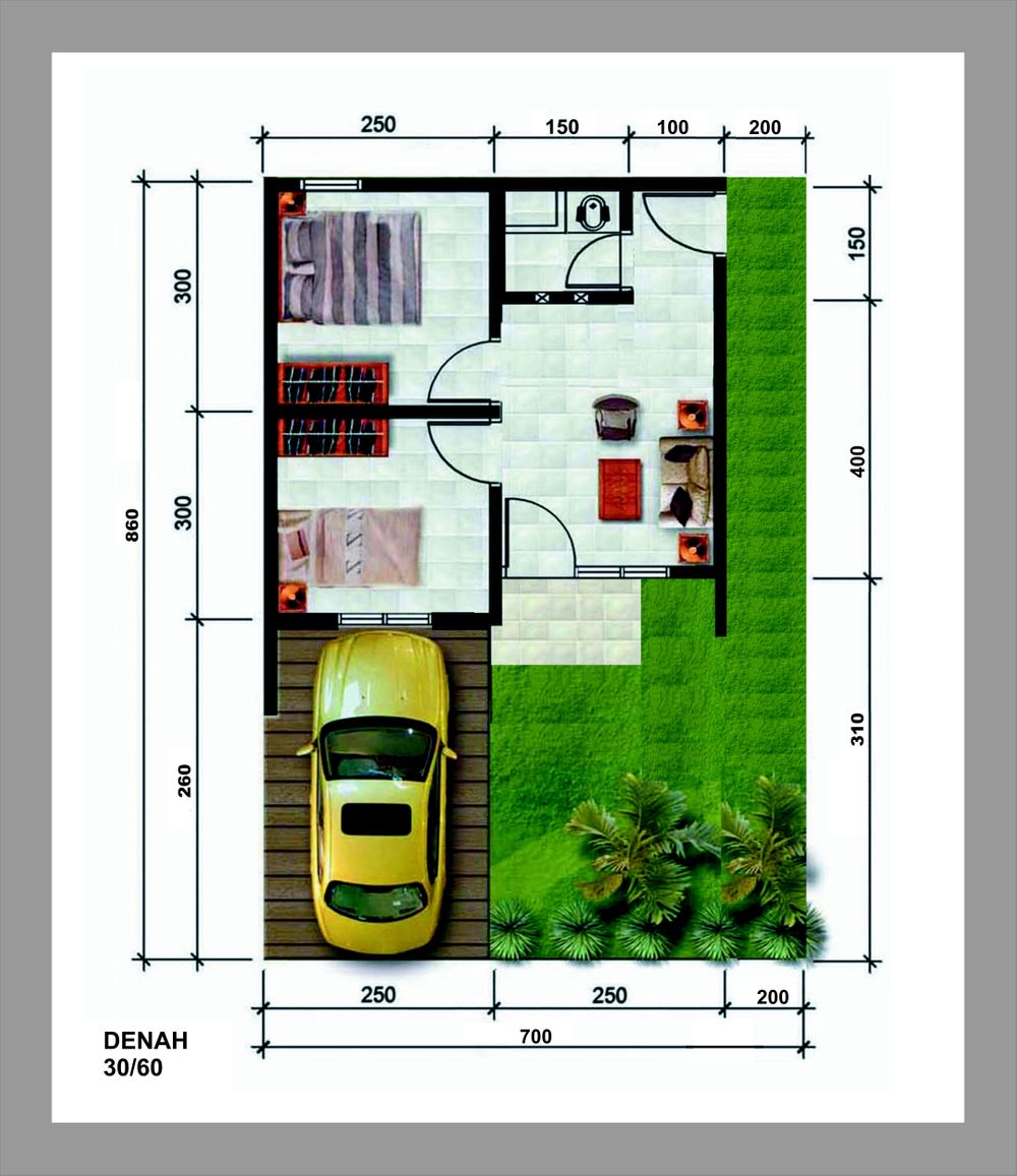 foto denah rumah tipe 30 perumahan BEDUG VIEW