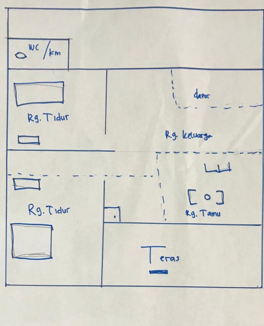 foto denah rumah tipe 36 perumahan GRIYA SEJAHTERA ANUGRAH KENALI