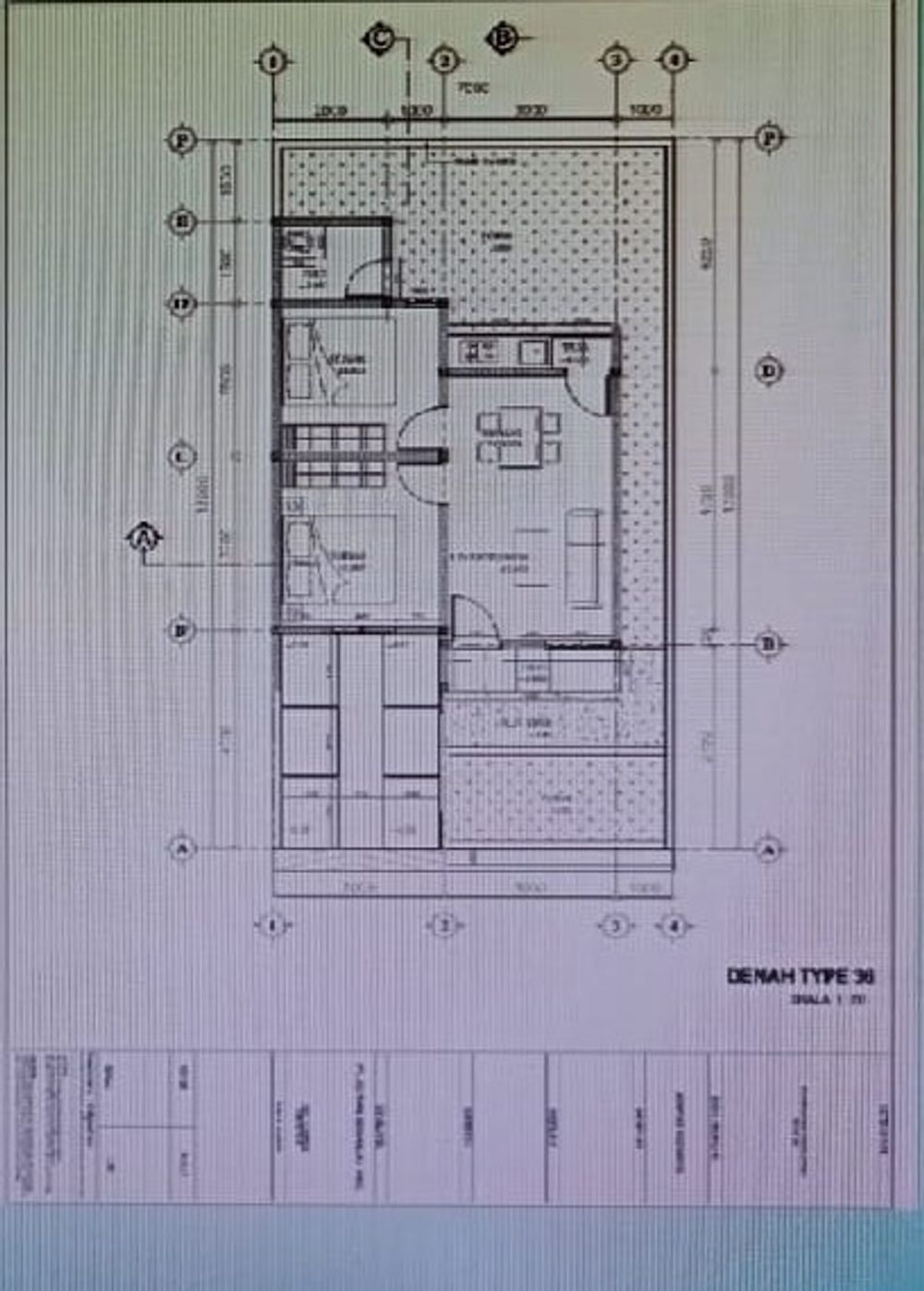 foto denah rumah tipe 36 perumahan Mentari Residence