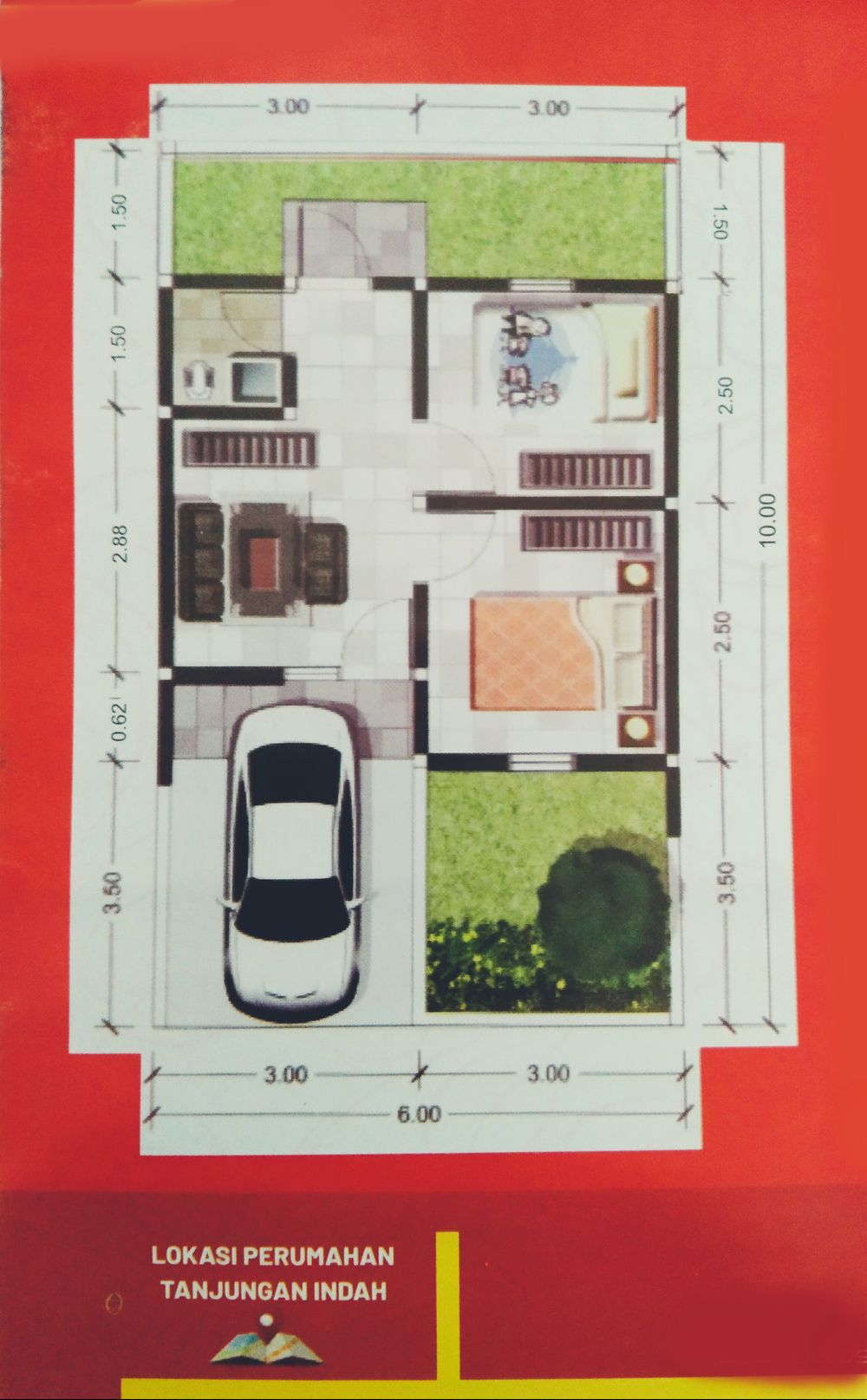 foto denah rumah tipe 30/60 perumahan JAPANAN INDAH 3