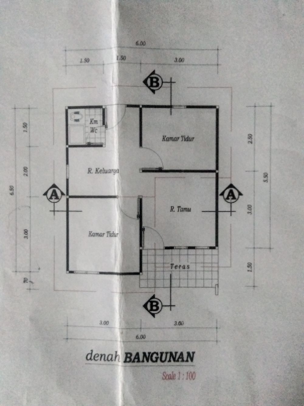 foto denah rumah tipe 36 perumahan Citra Graha Kencana