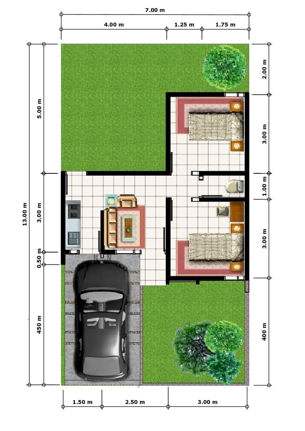 foto denah rumah tipe 36 perumahan ANOVA GRIYA PERMAI TAHAP IV