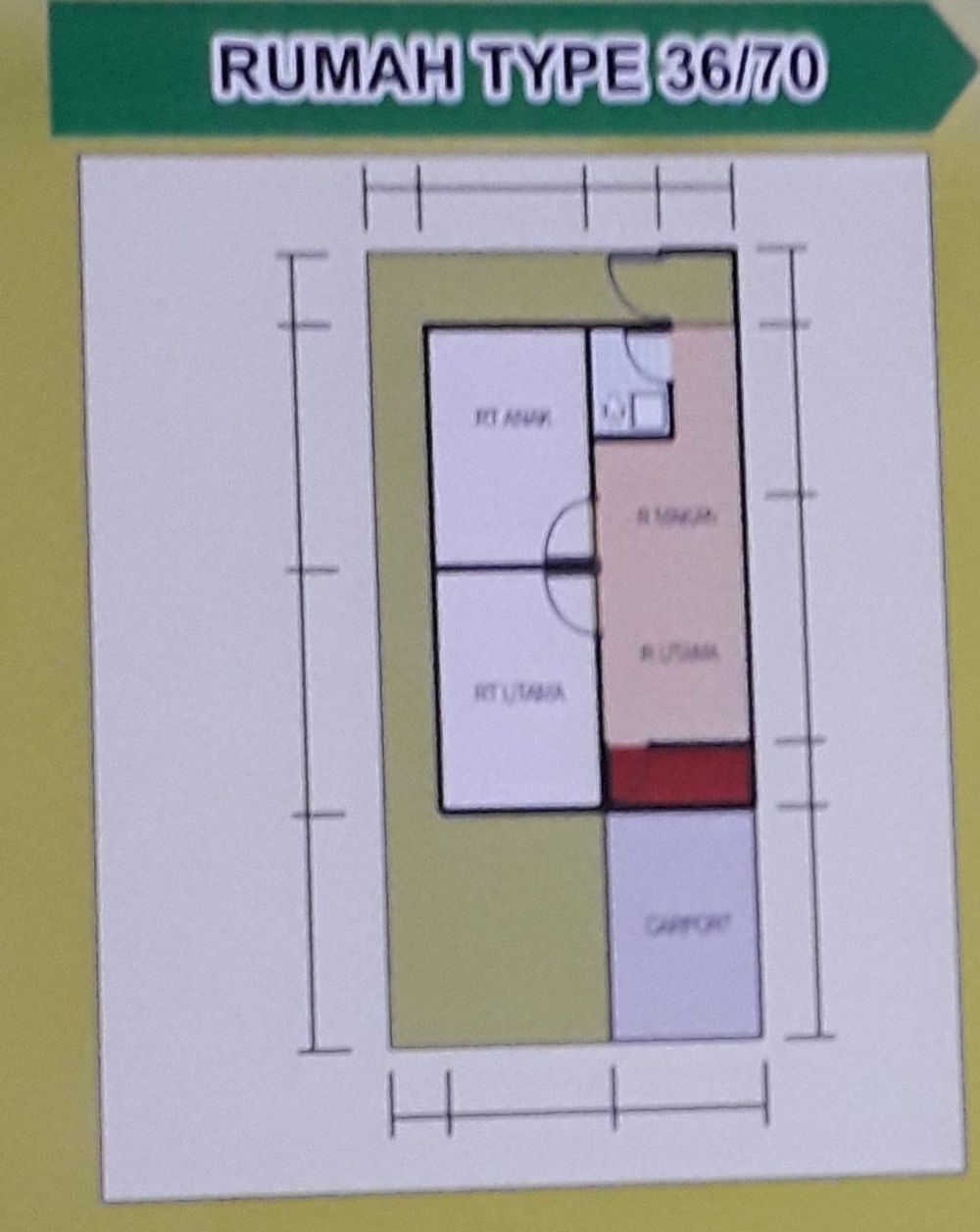 foto denah rumah tipe 36 perumahan BUKIT BHAYANGKARA ASRI