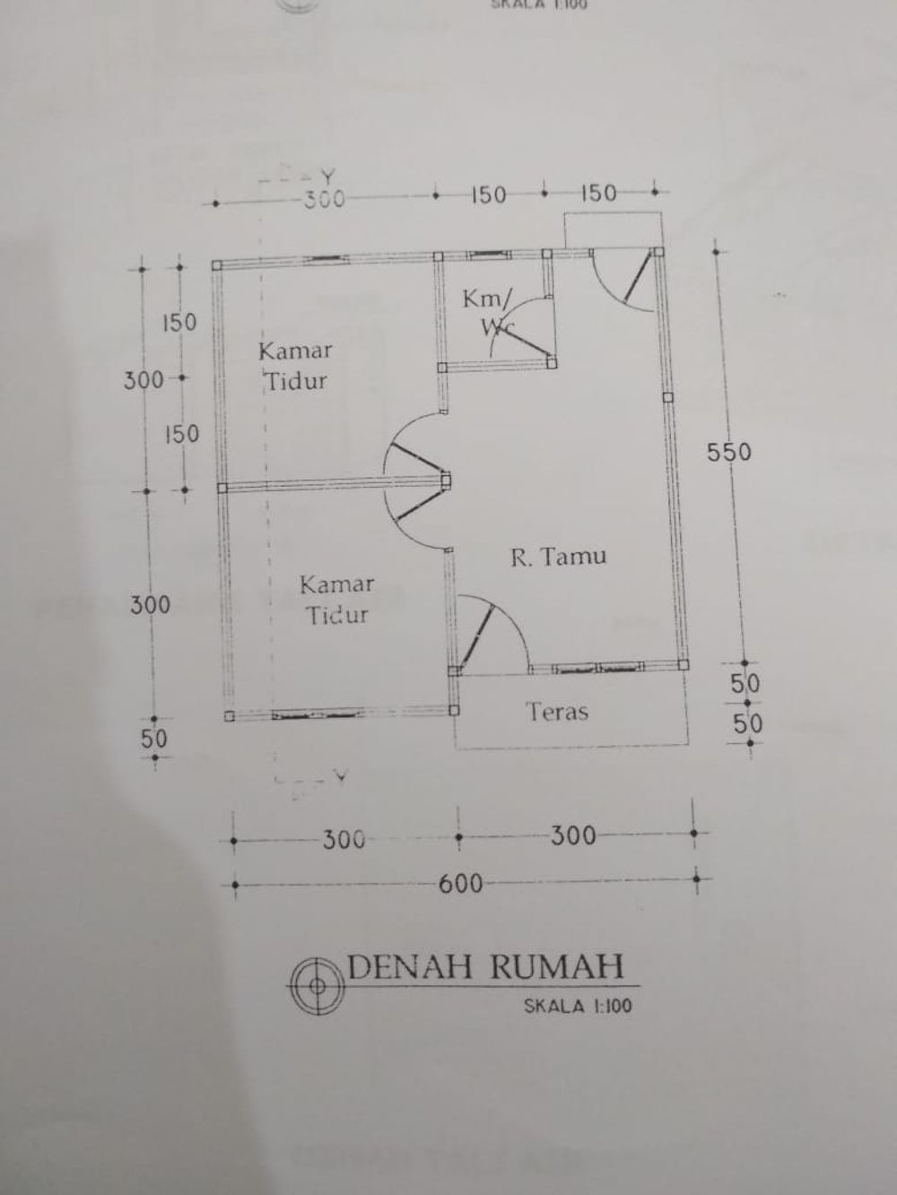 foto denah rumah tipe 36 perumahan GRIYA ROMPOK INDAH