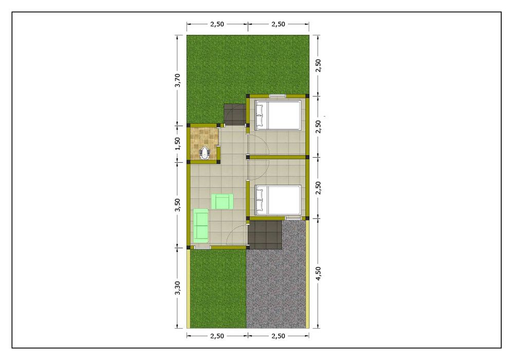 foto denah rumah tipe 30 perumahan Grand residence panti 2