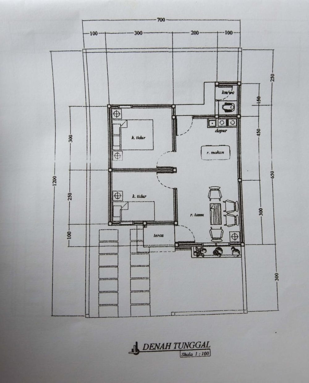 foto denah rumah tipe 36/84 perumahan Bintang Utara 2