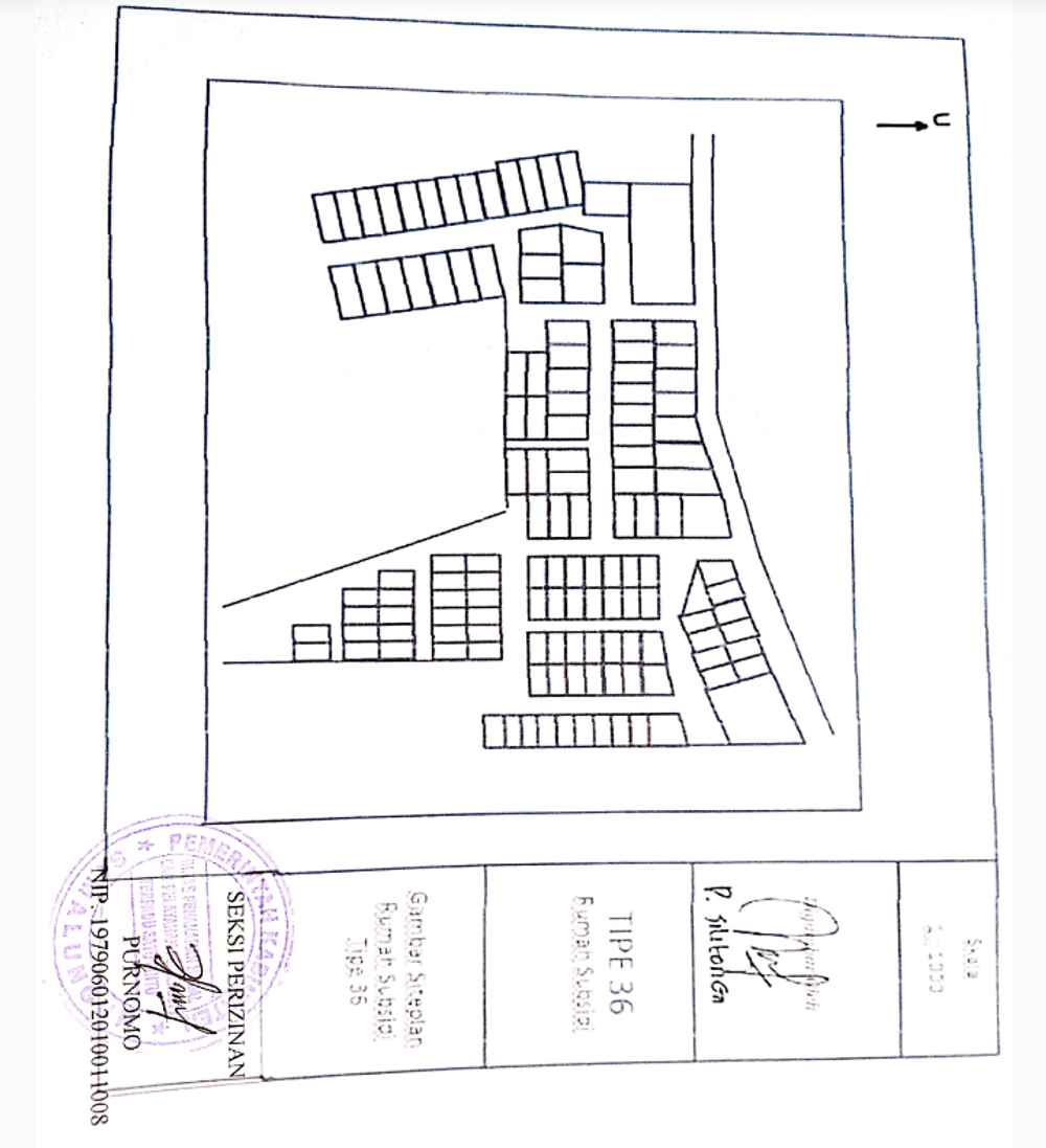 foto denah rumah tipe 36 perumahan Perumahan Nagori Kahean Indah