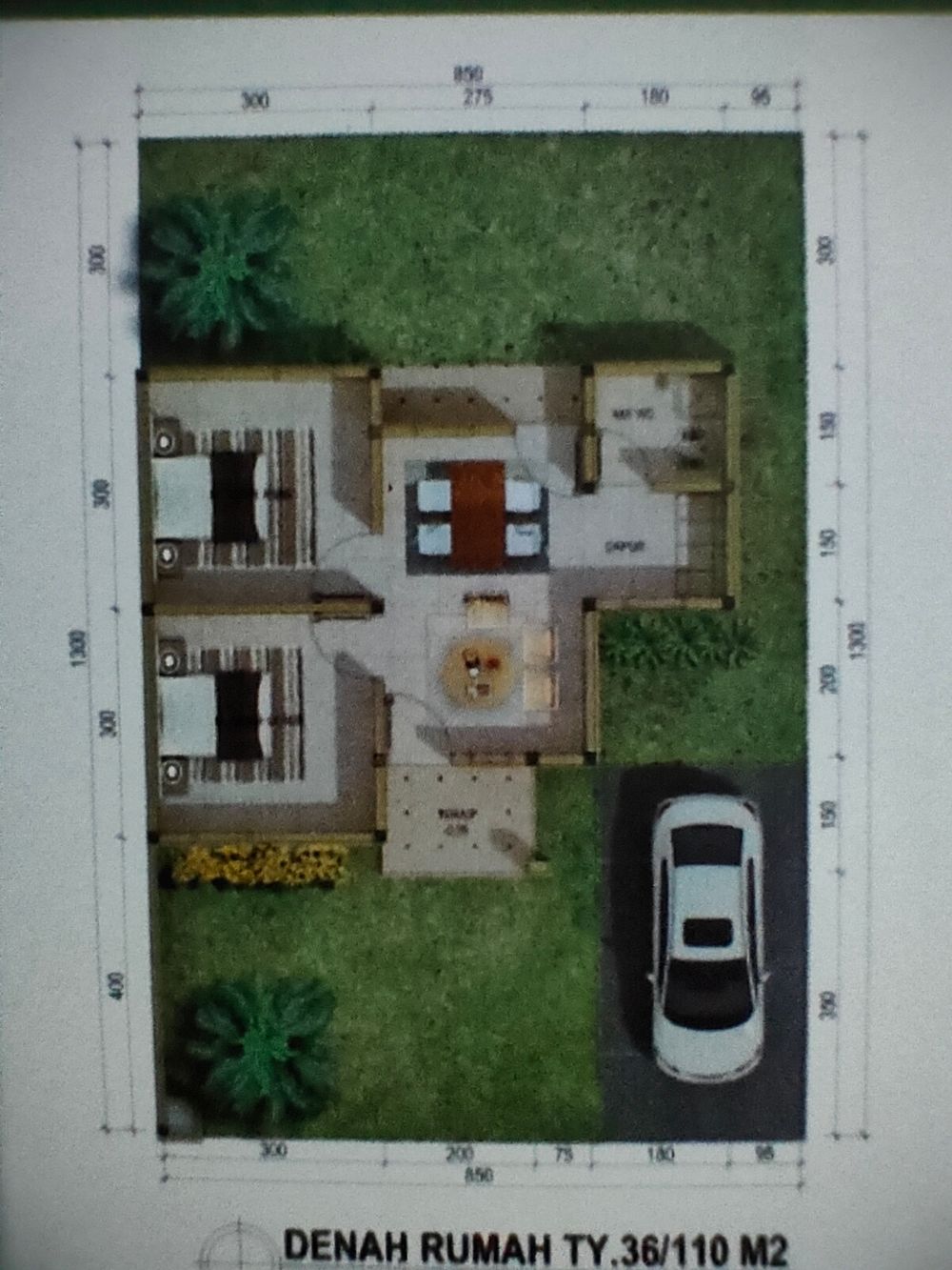 foto denah rumah tipe 36 perumahan HALWA RESIDENCE