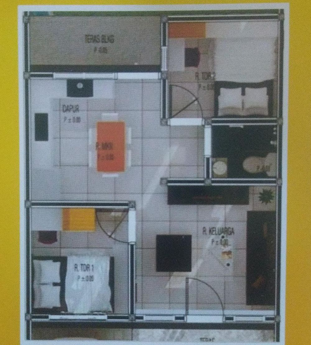 foto denah rumah tipe 36 perumahan Pesona shanoon 4