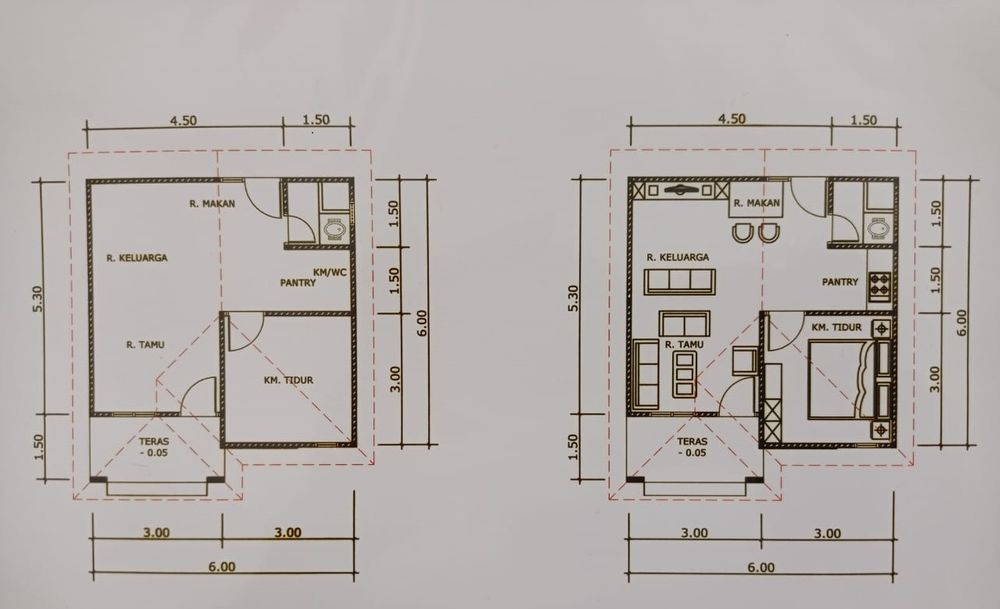 foto denah rumah tipe 36 perumahan HOMERIYADI RESIDENCE 2