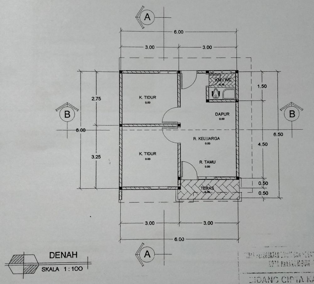 foto denah rumah tipe 36/120 perumahan PERUMAHAN BAROKAH RESIDENCE