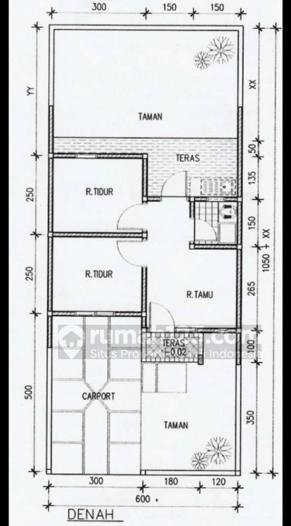 foto denah rumah tipe 34/60 perumahan SAKURA GARDENIA