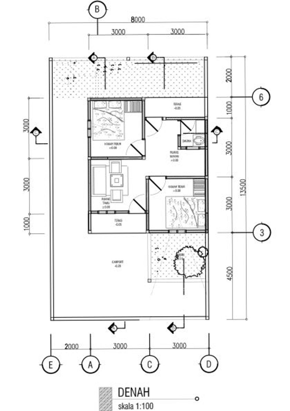 foto denah rumah tipe 36 perumahan SABRI RESIDENCE