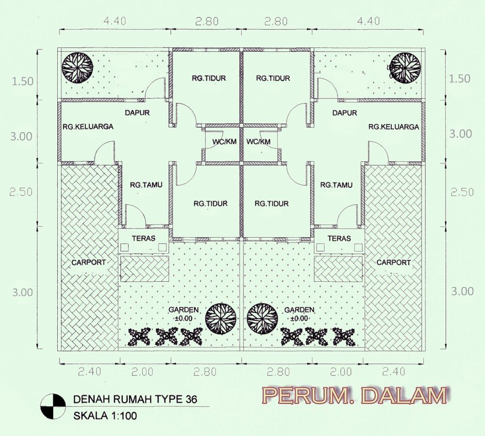 foto denah rumah tipe 36 perumahan FAJAR PERMAI GROUP 7