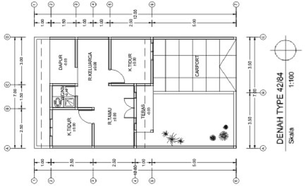 foto denah rumah tipe 42/84 perumahan PANJALU INDAH RESIDENCE