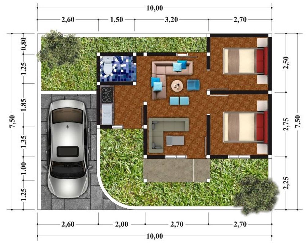 foto denah rumah tipe T 36 Subsidi perumahan Perumahan Griya Al Istiqomah III