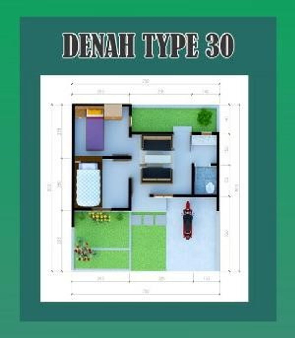 foto denah rumah tipe 45/60 perumahan PERUM CITRA JAYA JOHO 4