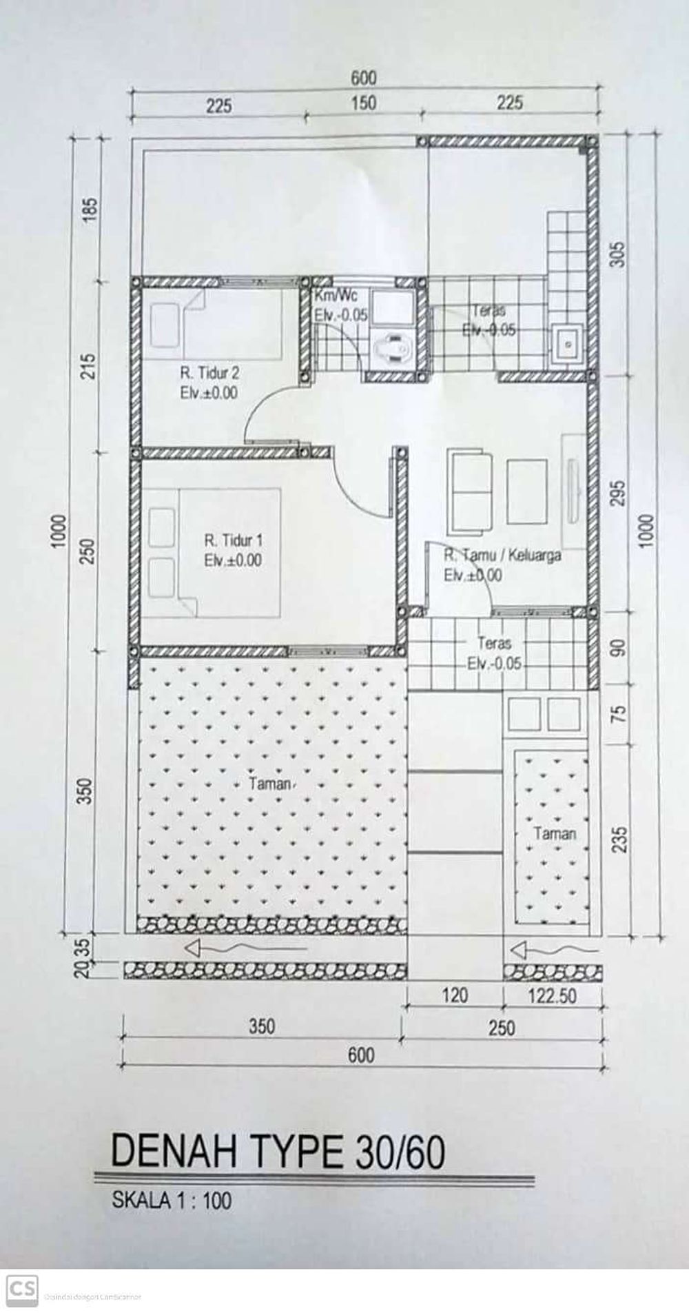 foto denah rumah tipe 30 perumahan PANORAMA HEGARMANAH