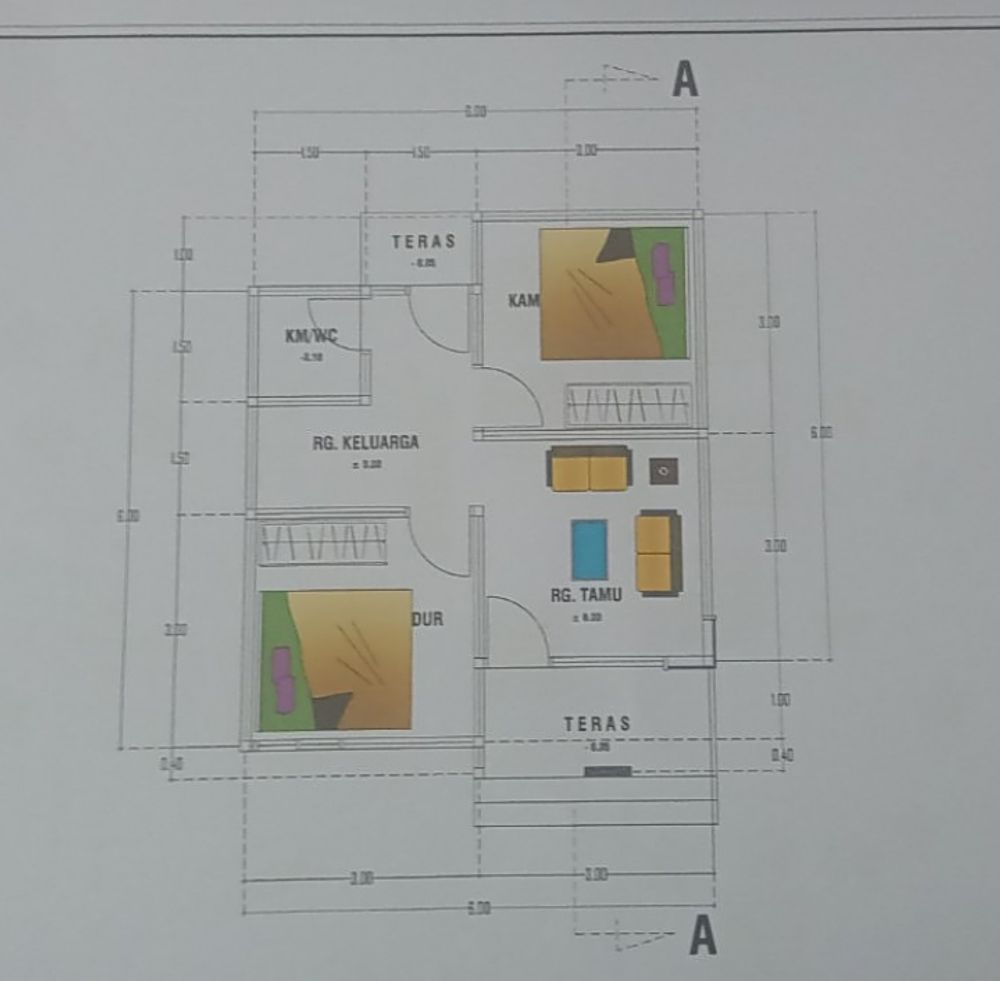 foto denah rumah tipe 36 perumahan AMAL RESIDENCE