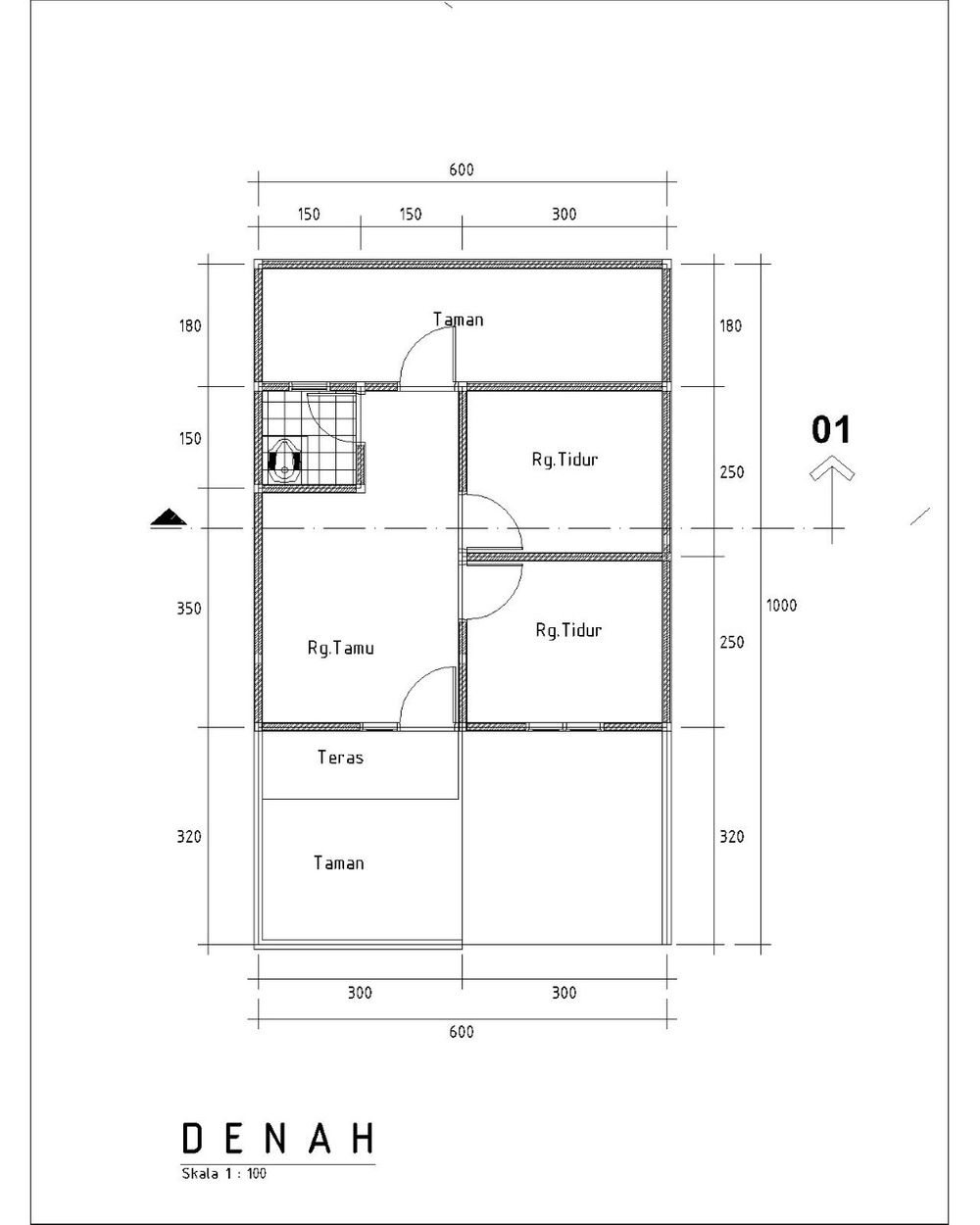 foto denah rumah tipe 30/60 perumahan JAMEELA VILLAGE