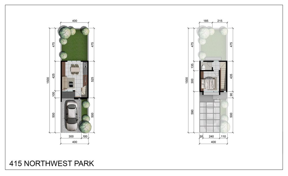 foto denah rumah tipe LANTANA SUPERIOR perumahan NORTH WEST PARK CITRALAND