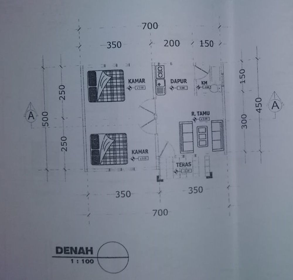 foto denah rumah tipe 36 perumahan INTAN REGENCY